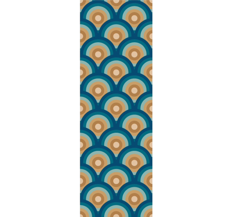 60-ųjų apskritimų vintažiniai tapetai - „Tenstickers“