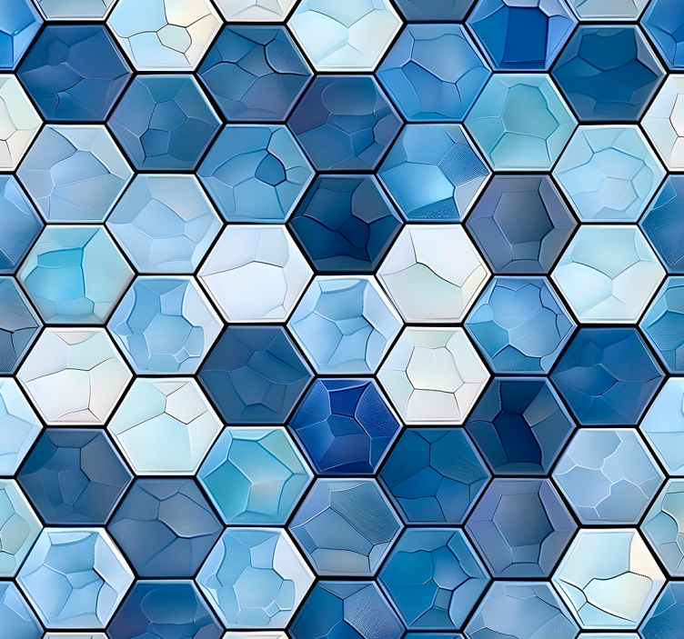 Mėlynų plytelių efektas ofiso tapetas - „Tenstickers“