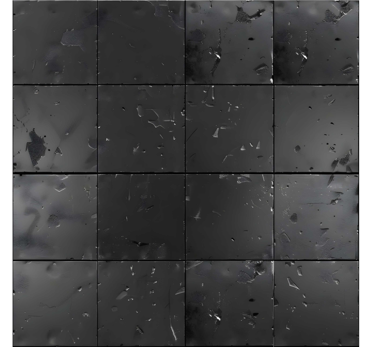 Juodas industrinis stilius Plytelės tapetas - „Tenstickers“