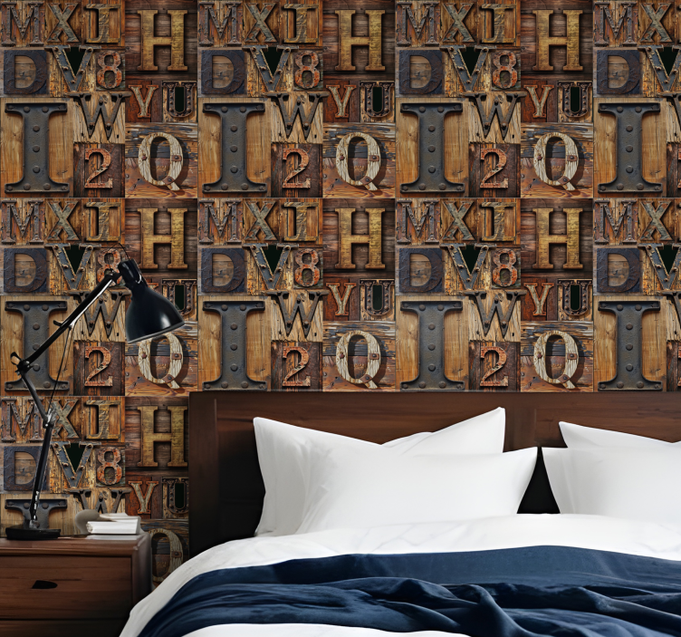 3d efektas abėcėlinis tapetas - „Tenstickers“