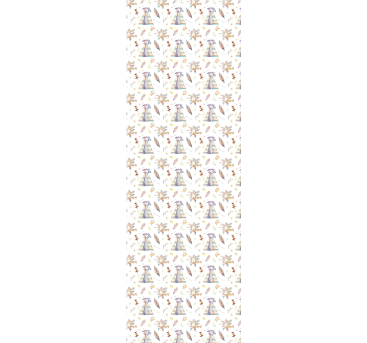 „tipi“ vaikų kambario tapetai - „Tenstickers“