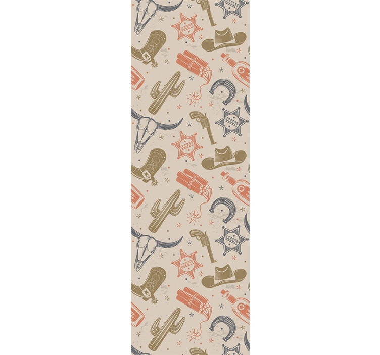 Kaubojai elementai, miegamojo tapetai - „Tenstickers“