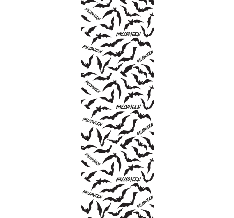šikšnosparniai ir tekstas halloween tapetas - „Tenstickers“