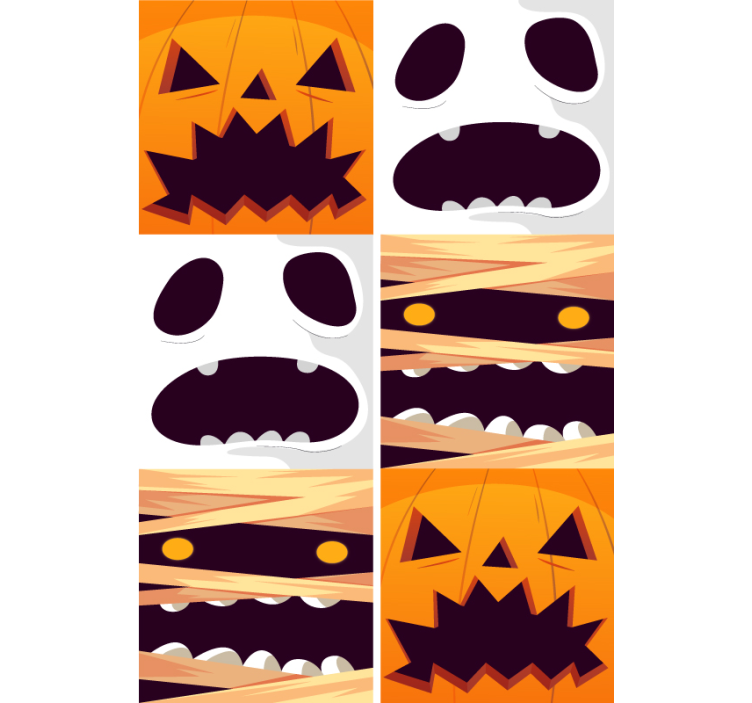 Bauginantys veidai halloween tapetas - „Tenstickers“
