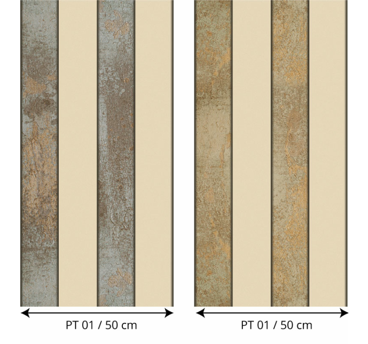 Betoninių juostelių tapetų stilius - „Tenstickers“