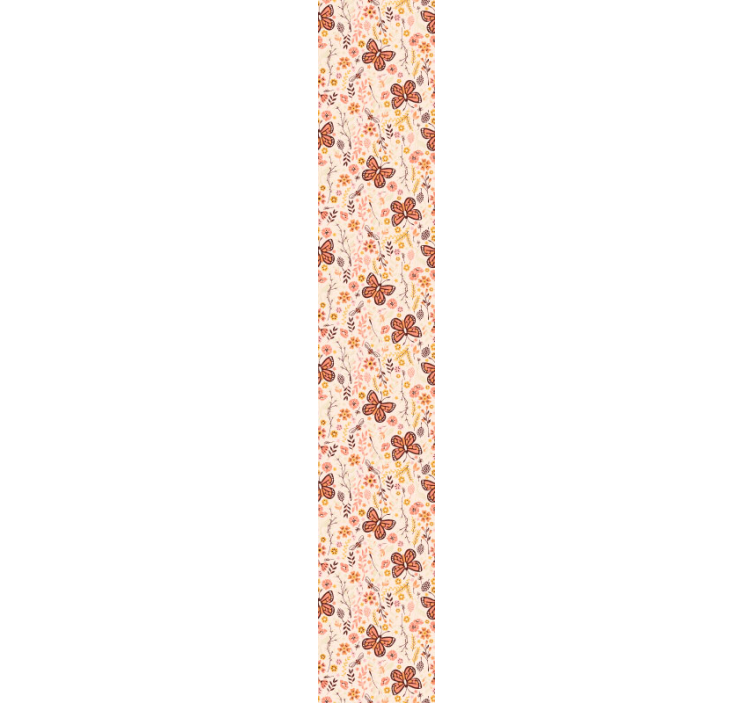 Rožinės gėlės ir drugeliai tapetai - „Tenstickers“