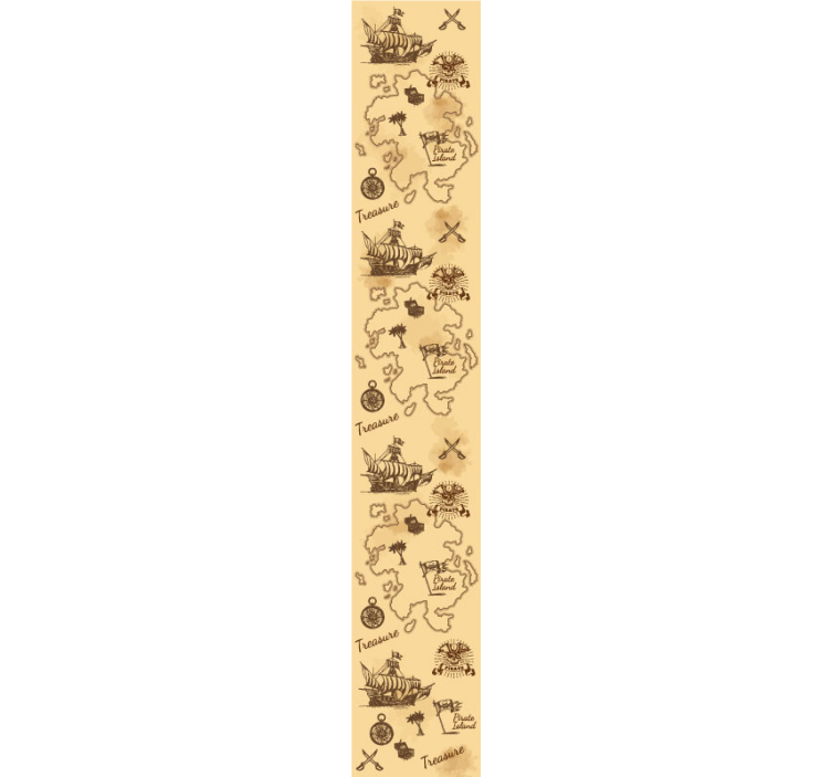 Piratų nuotykių žemėlapis klasikiniai tapetai - „Tenstickers“