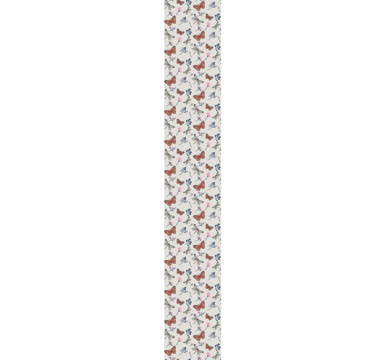 Drugelio ir laumžirgės gėlių tapetai - „Tenstickers“