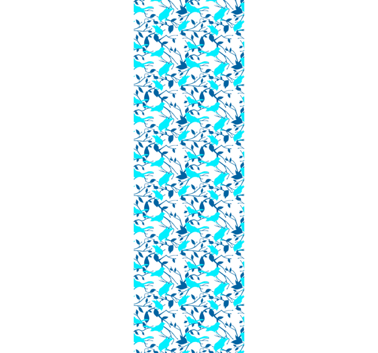 šviesiai mėlyni paukščiai ant medžių šakų tapetai - „Tenstickers“