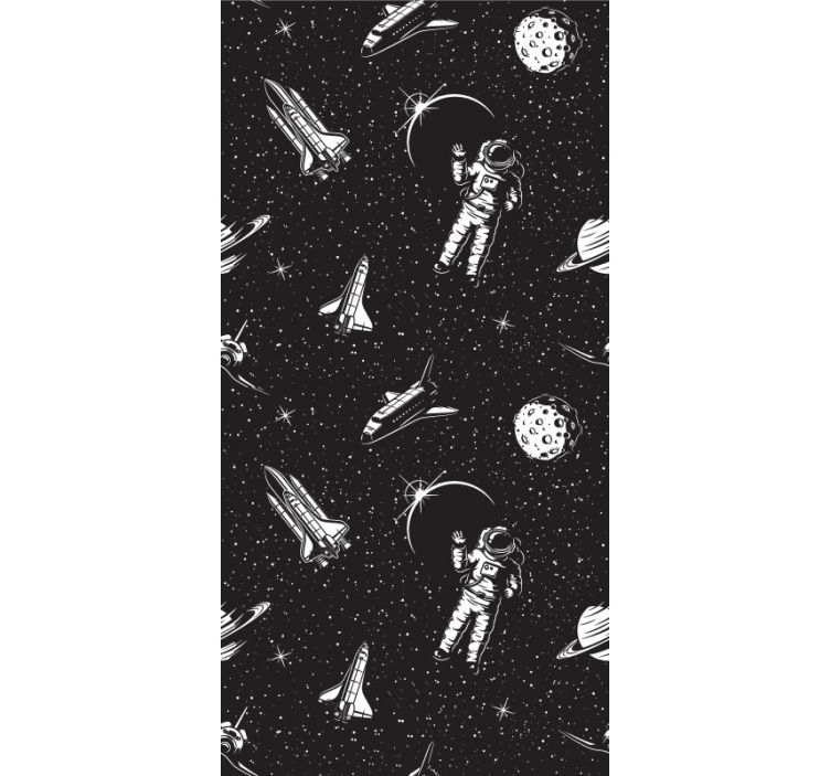 Astronautai kosmose žvaigždės tapetai - „Tenstickers“