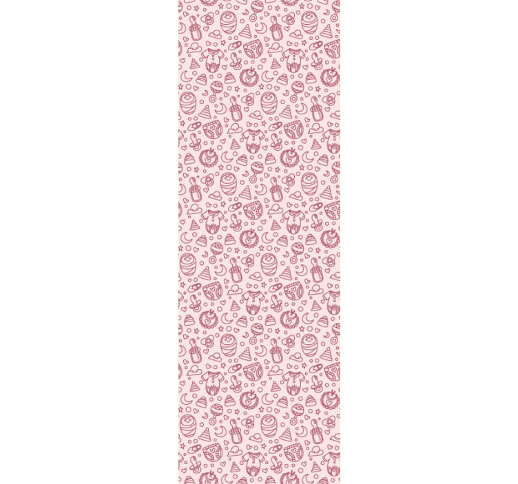 Rožiniai žaislai ir drabužiai tapetai vaiku kambariui - „Tenstickers“