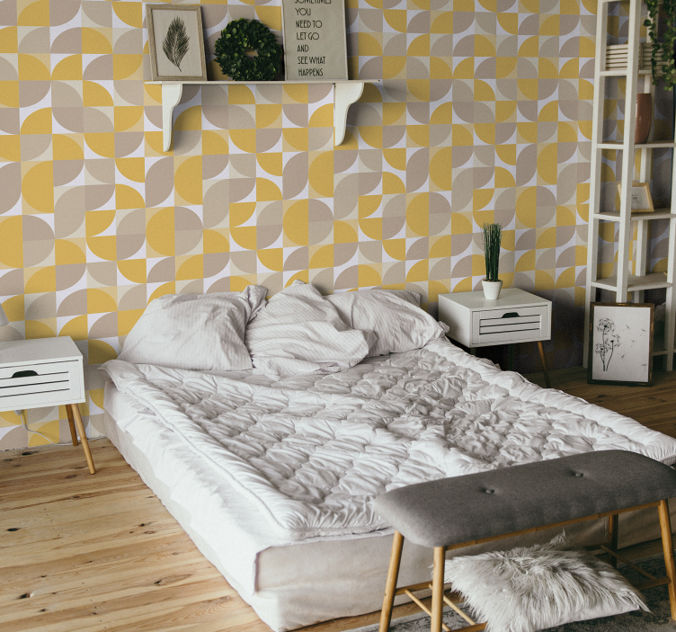 Apskrito modelio dizainas geometrinis raštų tapetas - „Tenstickers“