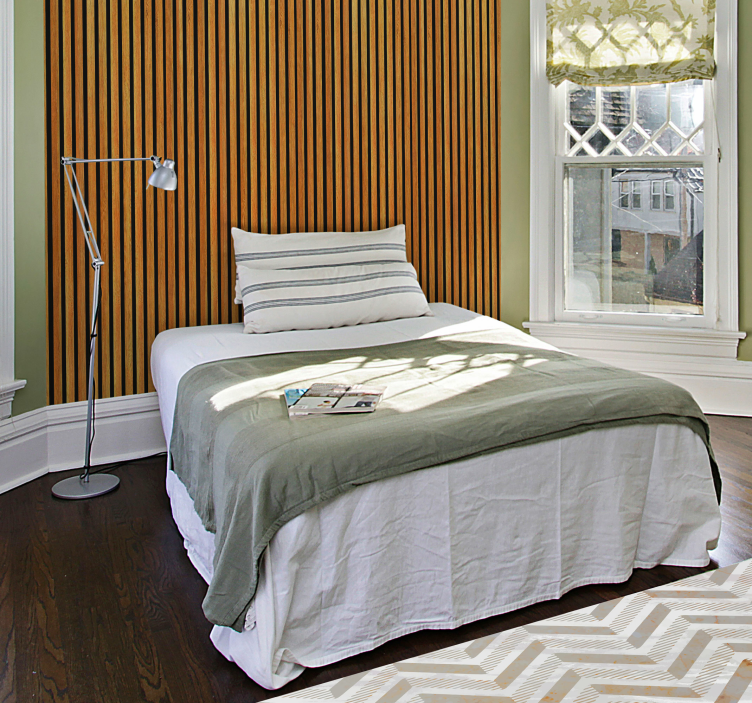 Tapetai medžio imitacija rudos medinės lentelės teakui - „Tenstickers“