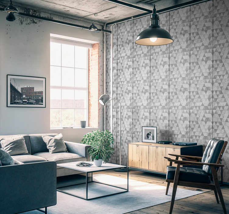 Betono trikampiai betoniniai tapetai - „Tenstickers“