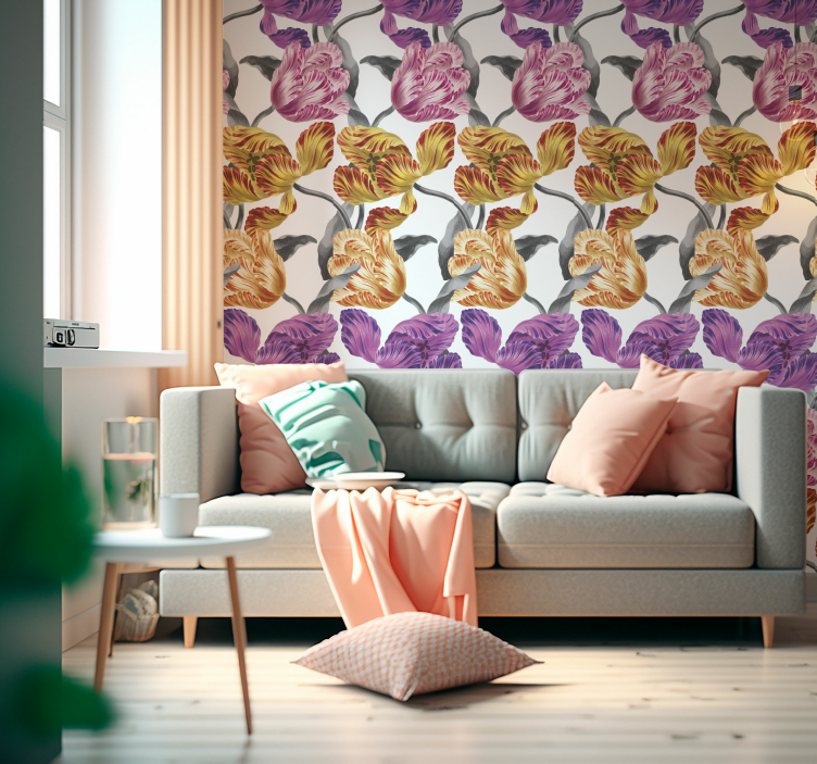 Elegantiškos tulpės tapetai geles - „Tenstickers“