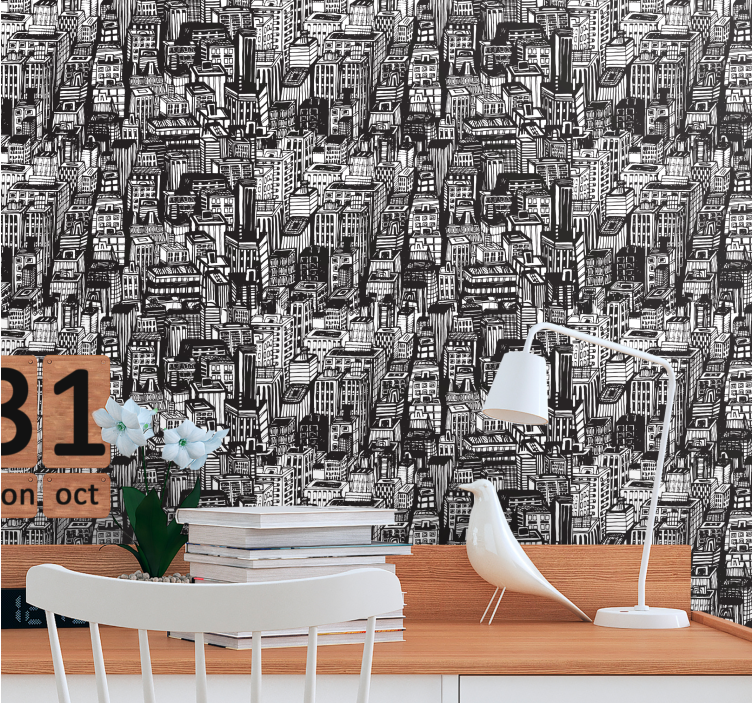 Miesto tapetai miesto eskizo chaosas - „Tenstickers“