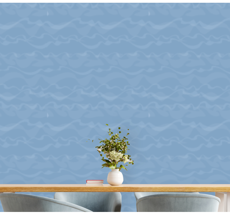 Abstrakčios bangos mėlynas tapetas - „Tenstickers“