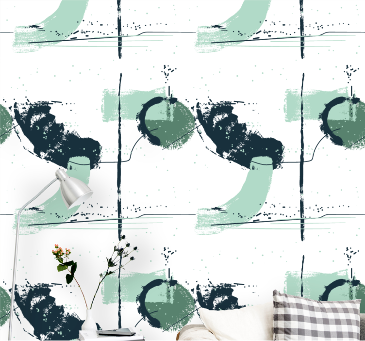 Abstrakčios geometrinės formacijos abstraktus tapetai - „Tenstickers“