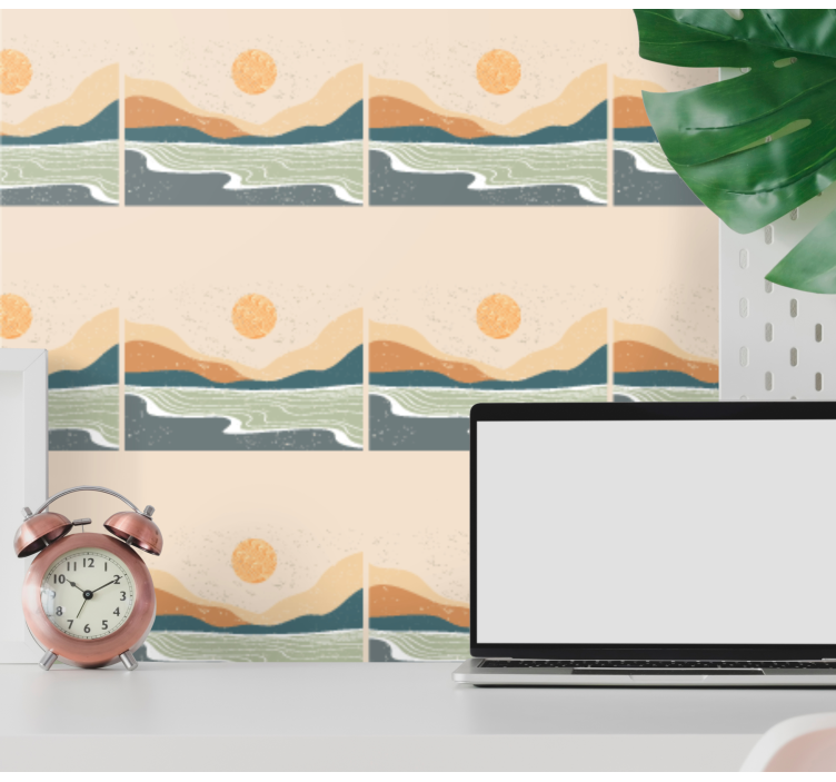 Abstraktus peizažas kraštovaizdžio tapetas - „Tenstickers“