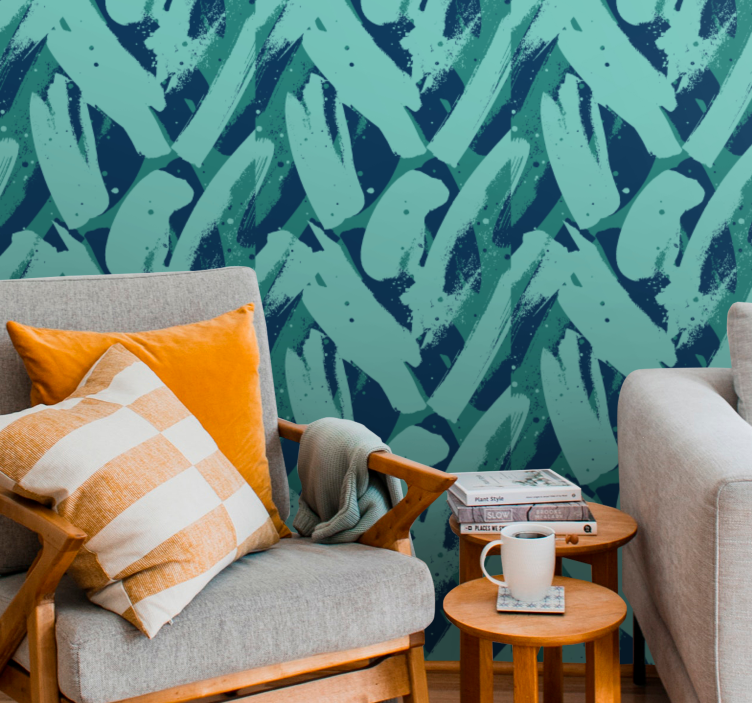 Abstraktus teptuko potėpio raštas abstraktus tapetai - „Tenstickers“