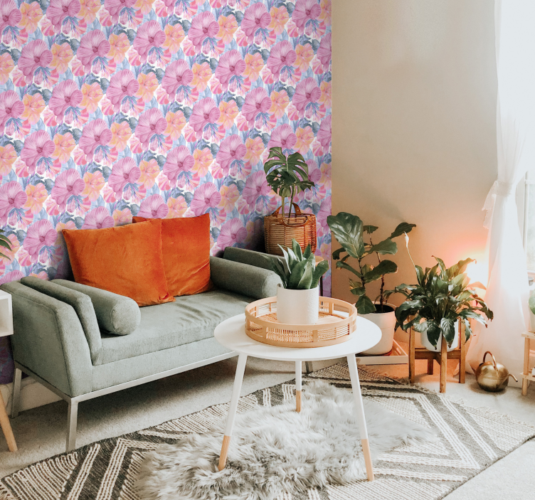 Akvarelės dedešvos gėlių tapetai - „Tenstickers“