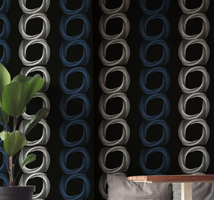 Apvalūs metaliniai akcentai dėmėti tapetai - „Tenstickers“