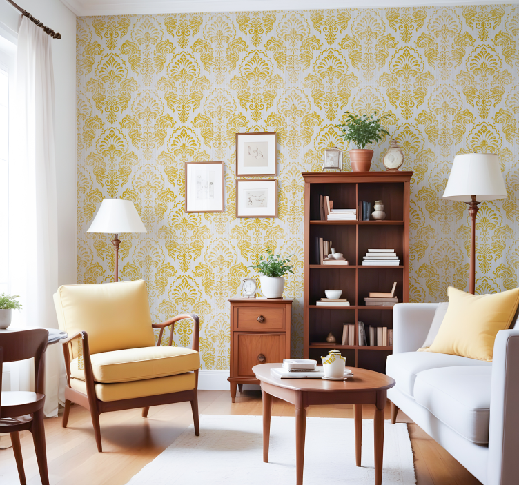 Auksinis dizainas barokiniai tapetai - „Tenstickers“