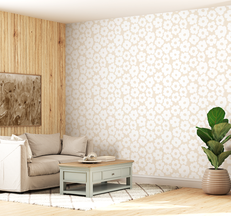 Baltos aguonos tapetai geles - „Tenstickers“