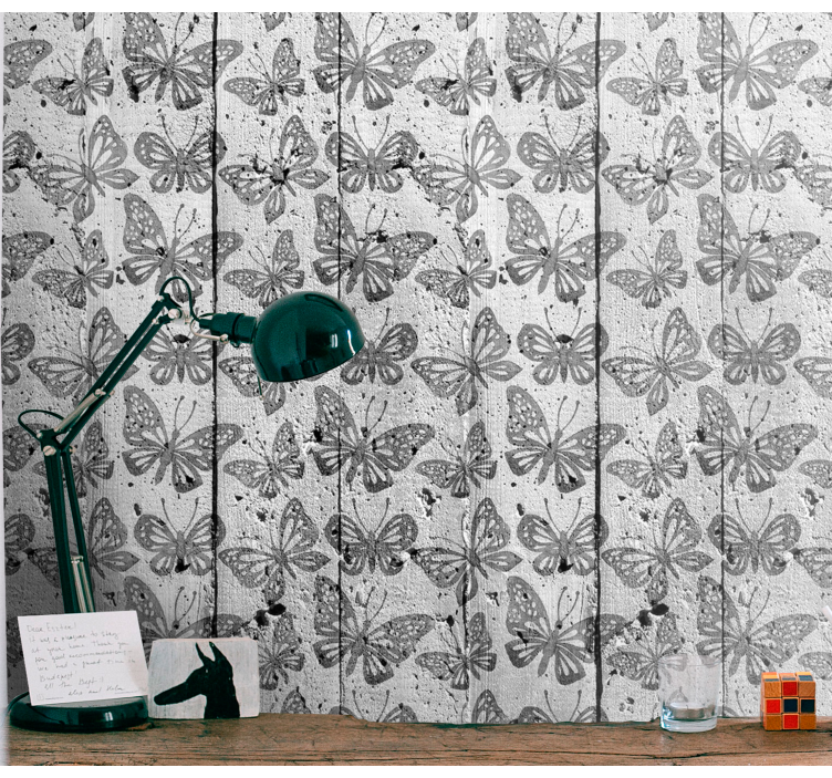 Betonas su drugeliais betono tapetai - „Tenstickers“