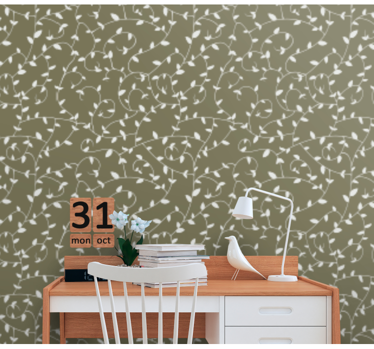 Botaniniai sūkuriai ornamentinės tapetos - „Tenstickers“