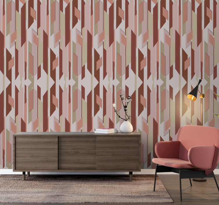 Braškių lauko abstraktus tapetai - „Tenstickers“