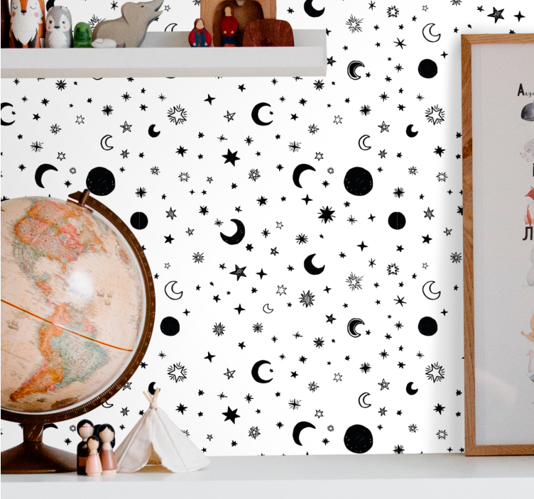 Dangiškas naktinis dangus žvaigždės tapetai - „Tenstickers“