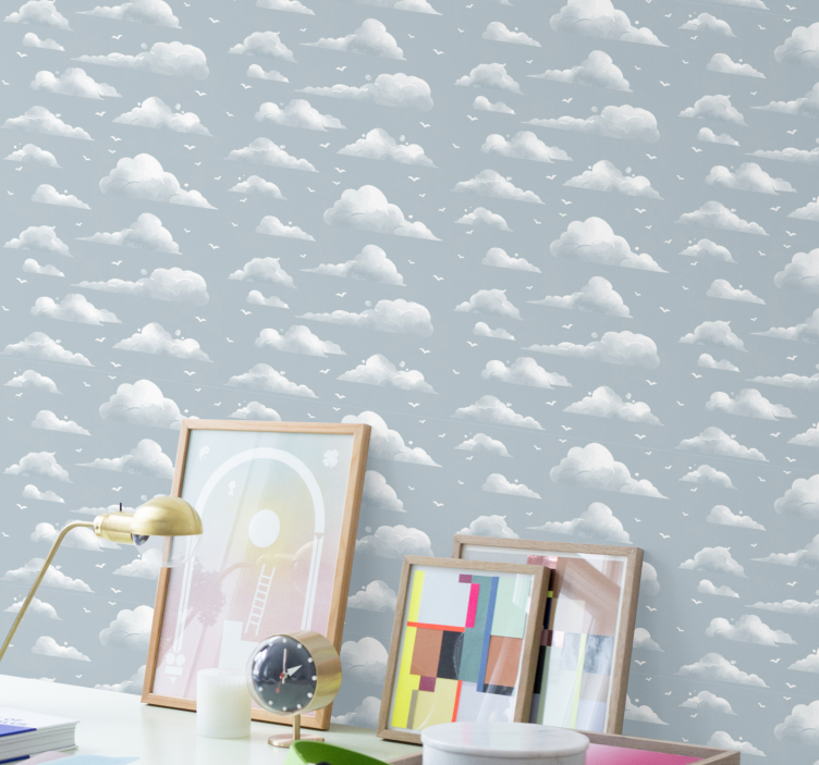 Debesuotas dangus gamtos sienos tapetas - „Tenstickers“