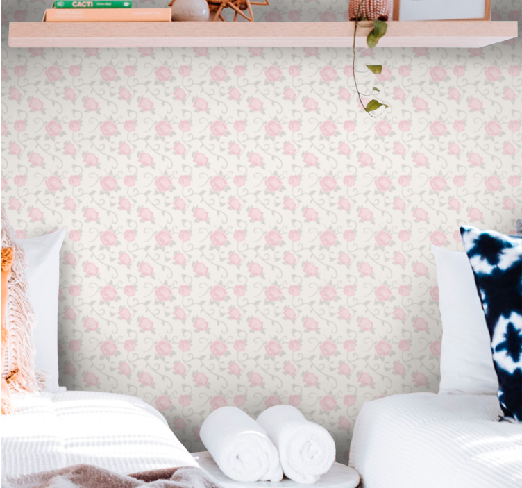 Dekoratyviniai žiedai gėlių rašto tapetas - „Tenstickers“