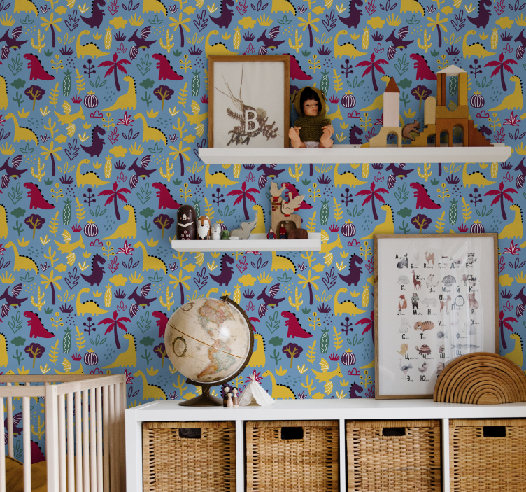 Dinozaurų fauna gyvūnų tapetai - „Tenstickers“