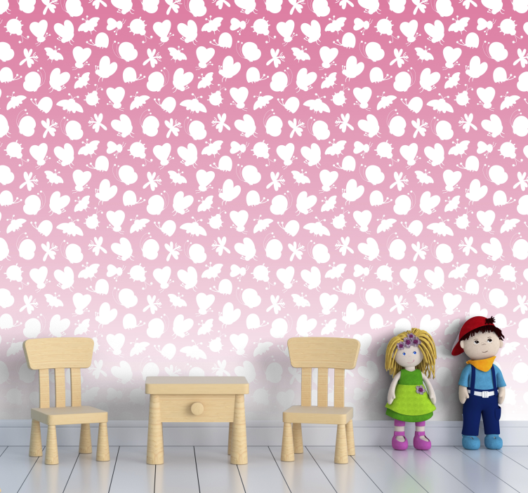 Drugelio raštas drugelio tapetas - „Tenstickers“