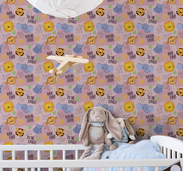 Džiunglių gamtos mylėtojas tapetai vaiku kambariui - „Tenstickers“