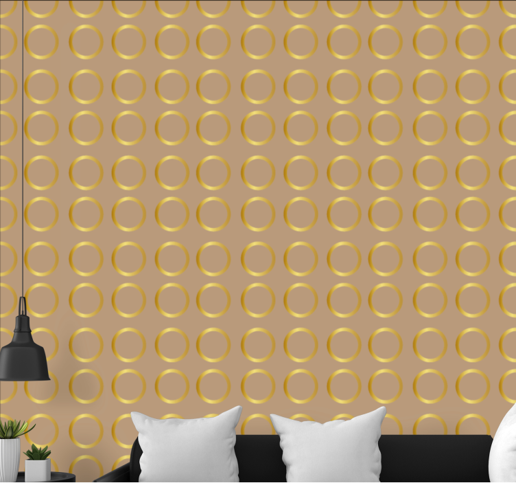 Elegantiškas apskritimo modelis taškų tapetai - „Tenstickers“