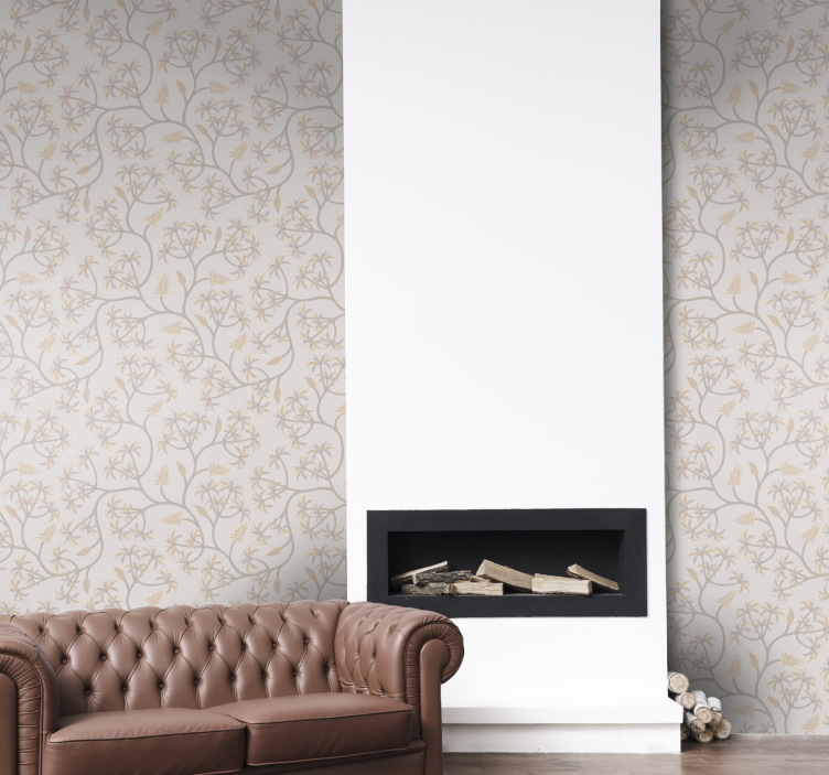 Elegantiški gėlių motyvai gėlių rašto tapetas - „Tenstickers“