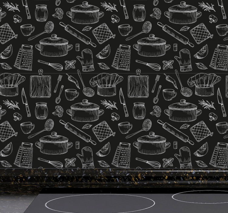 Elegantiški stalo įrankiai modernūs tapetai - „Tenstickers“