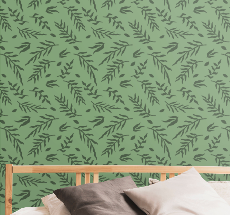 Gamtos sienos tapetas lapių vynmedžių raštas - „Tenstickers“