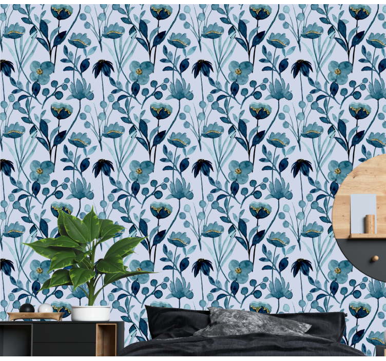 Gėlių botaninė elegancija tapetai geles - „Tenstickers“