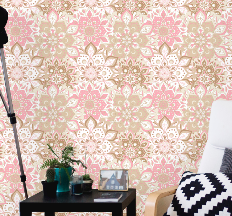 Gėlių puošni elegancija gėlių rašto tapetas - „Tenstickers“