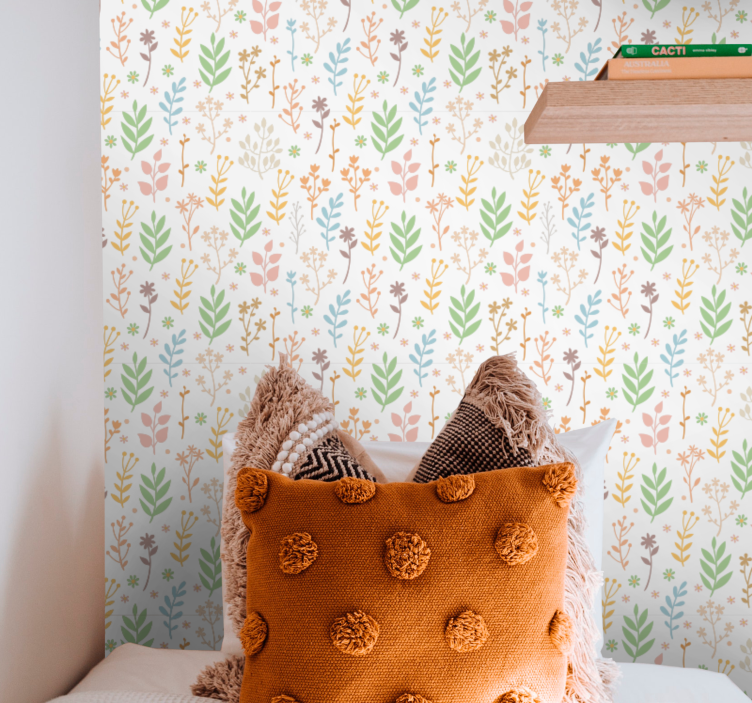 Gėlių žalumos akcentai tapetai geles - „Tenstickers“