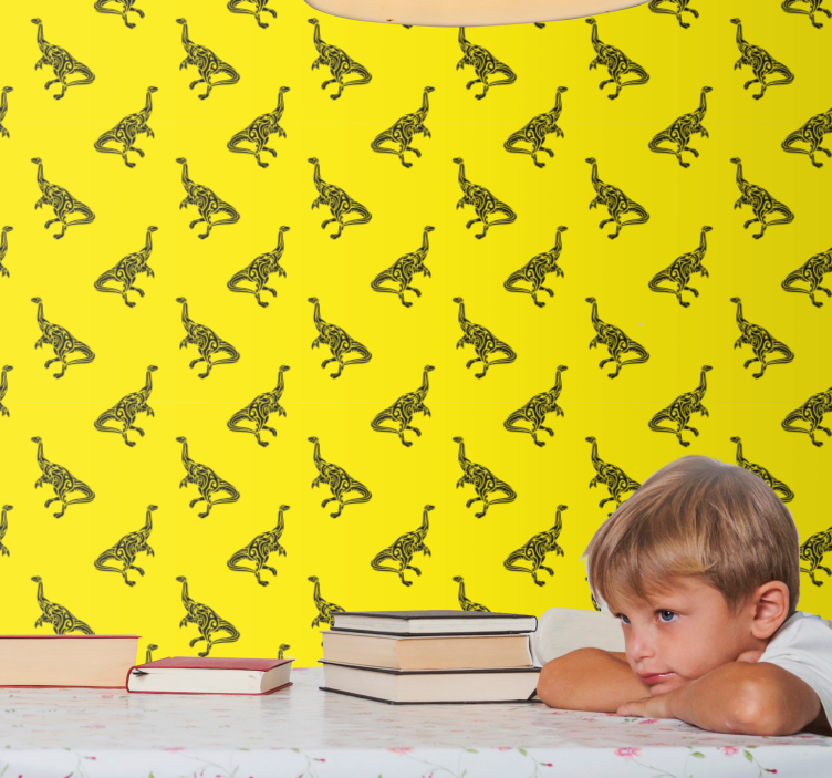 Geltonas nuotykis dinozaurų tapetai - „Tenstickers“