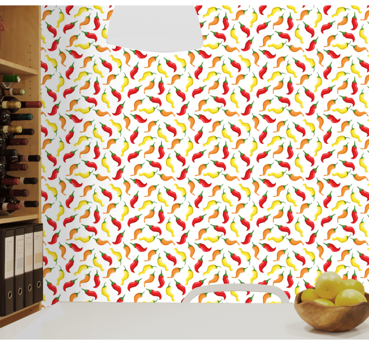Geltonos, oranžinės daržovės ir paprikos tapetai - „Tenstickers“