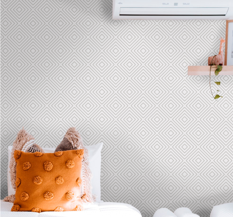 Geometrinė deimanto forma geometrinis raštų tapetas - „Tenstickers“