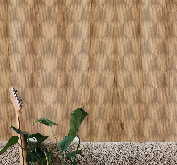 3d kubelių motyvas tekstūruotas tapetas - „Tenstickers“