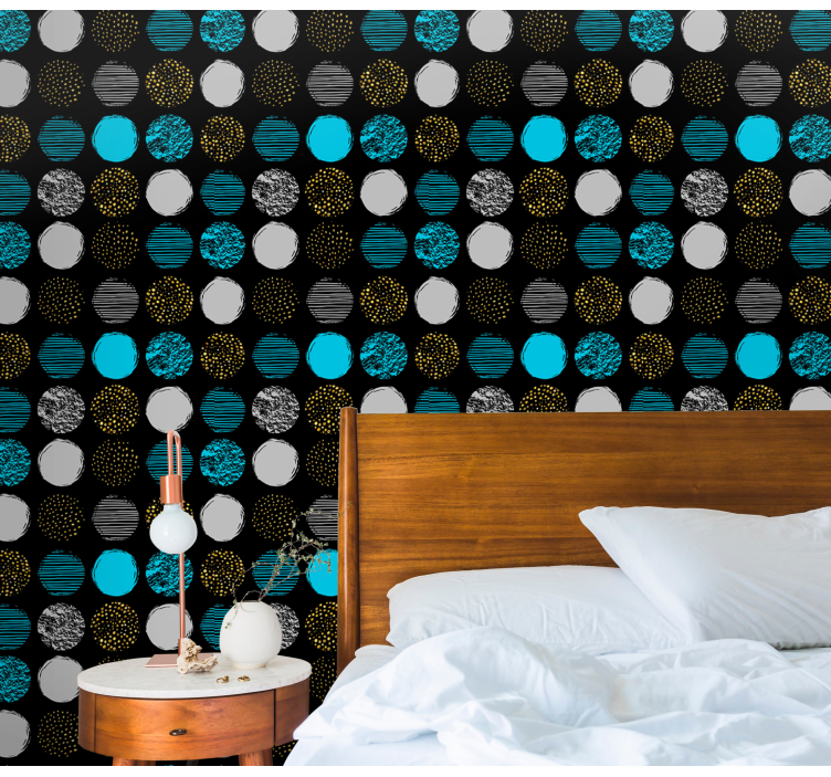 Geometrinių taškų ansamblis geometrinis raštų tapetas - „Tenstickers“