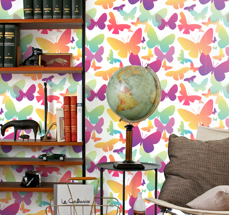 Gradientiniai drugeliai tapetai - „Tenstickers“